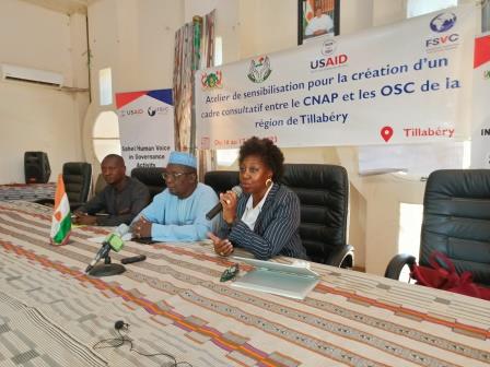 Ouverture d’un atelier de sensibilisation pour la création d’un cadre consultatif entre le CNAP et les OSCs dans la région de Tillabéri